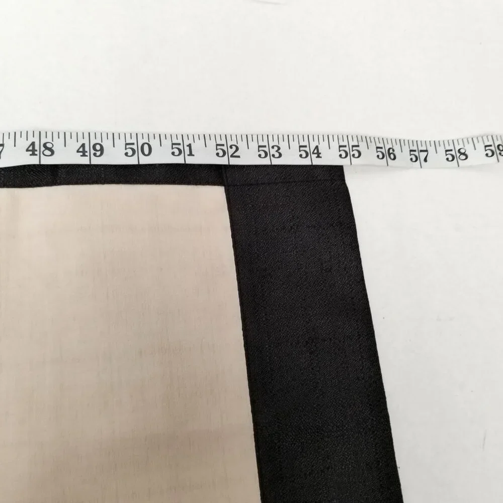 Ellery Homestyles Black Blackout Curtain Panel 42x54 Cream Liner Rod Pocket